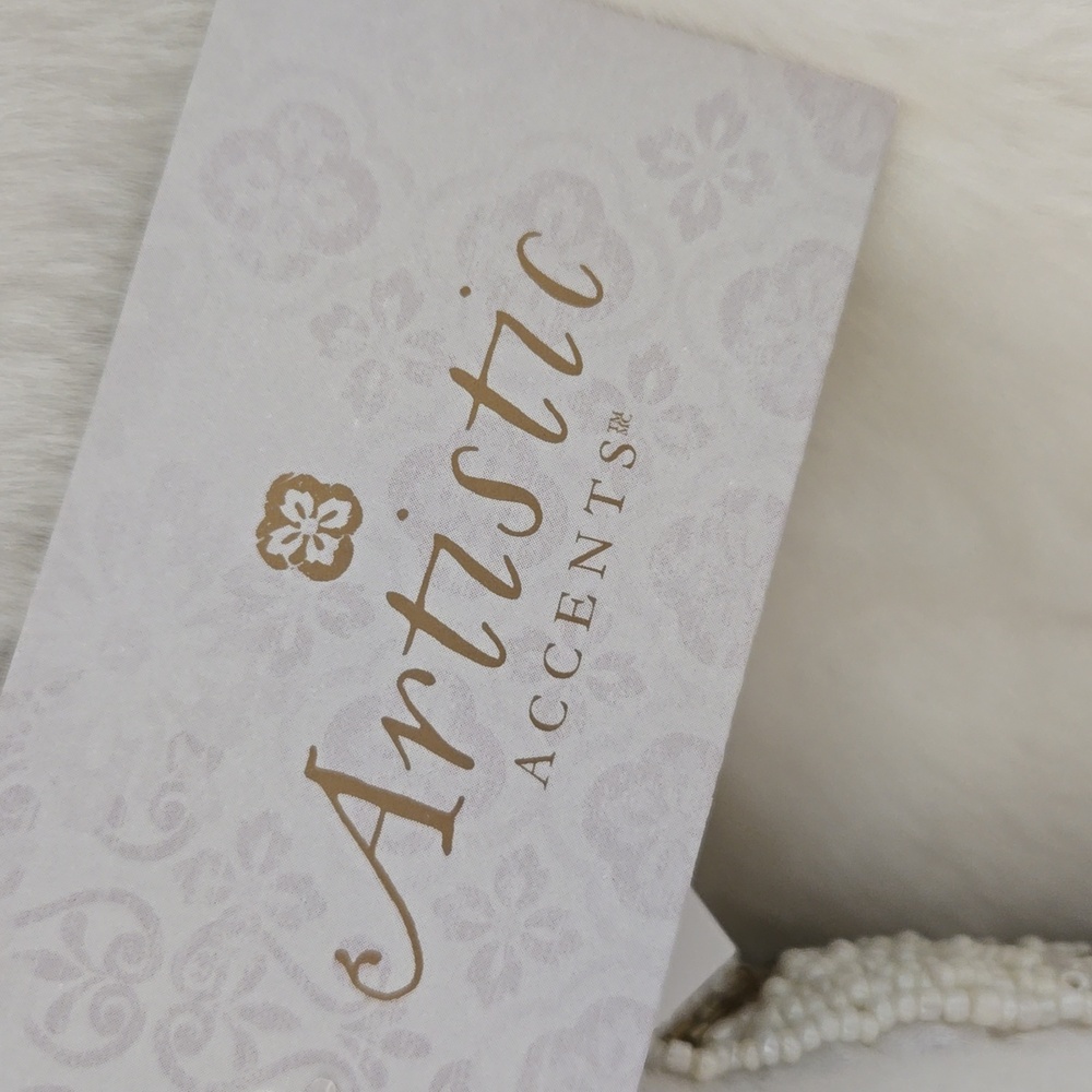 Pretty beaded accent pillow by artistic accents - Picture 5 of 5